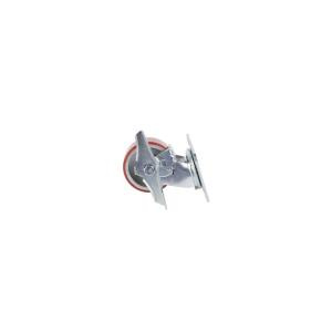 Колесо большегрузное поворотное SCpb 42 100 мм полиуретановое с тормозом