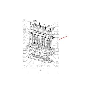 Прокладка клапанной крышки двигателя YUCHAI YCD4J22T-115